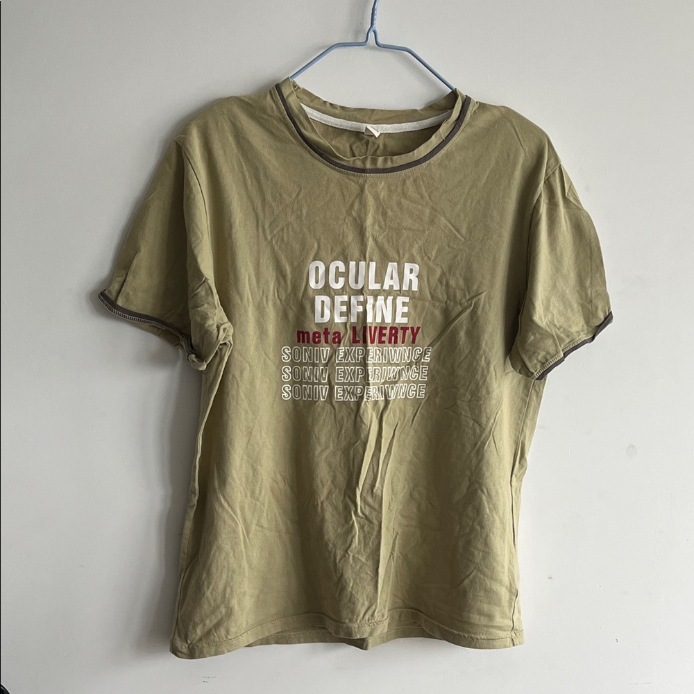 Ocular Define Graphic Tee in Olive with Contrast Trim